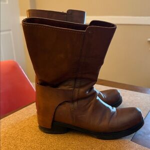 Costume National Leather Moto Boots
